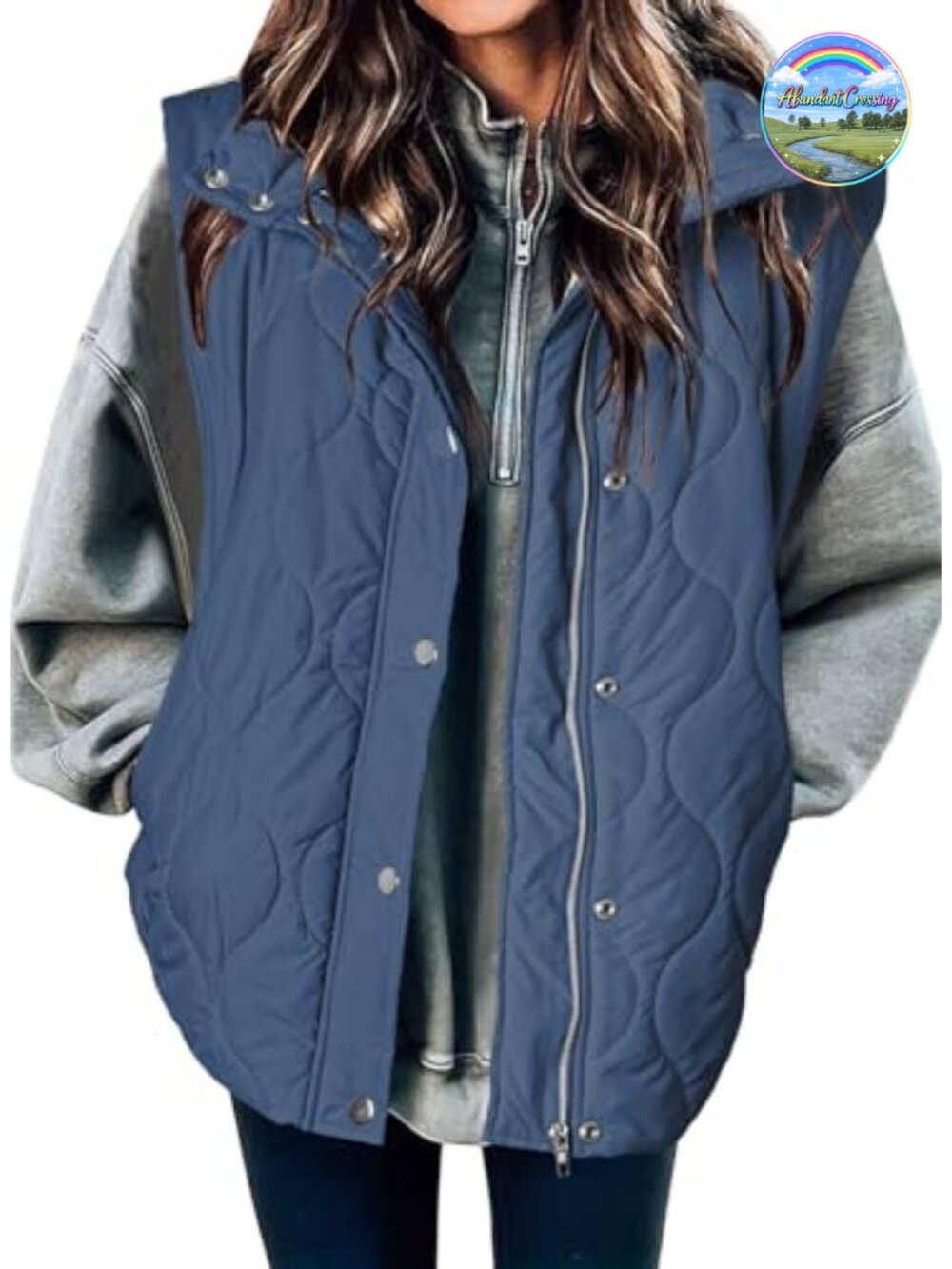 Womens Lightweight Cropped Quilted Puffer Vest Sleeveless Zip Up Outerwear